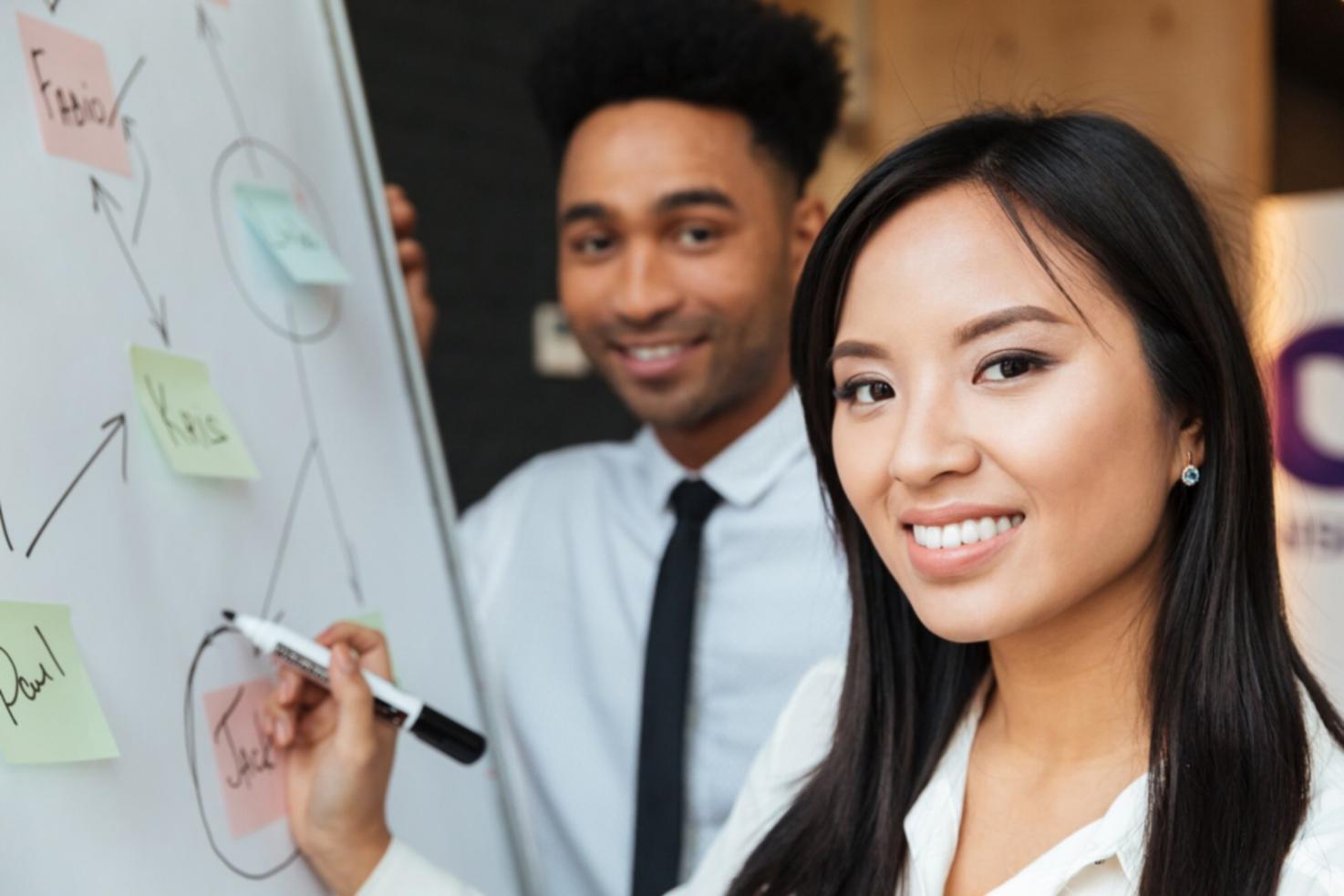 Teamarbeit an Präsentationskonzepten